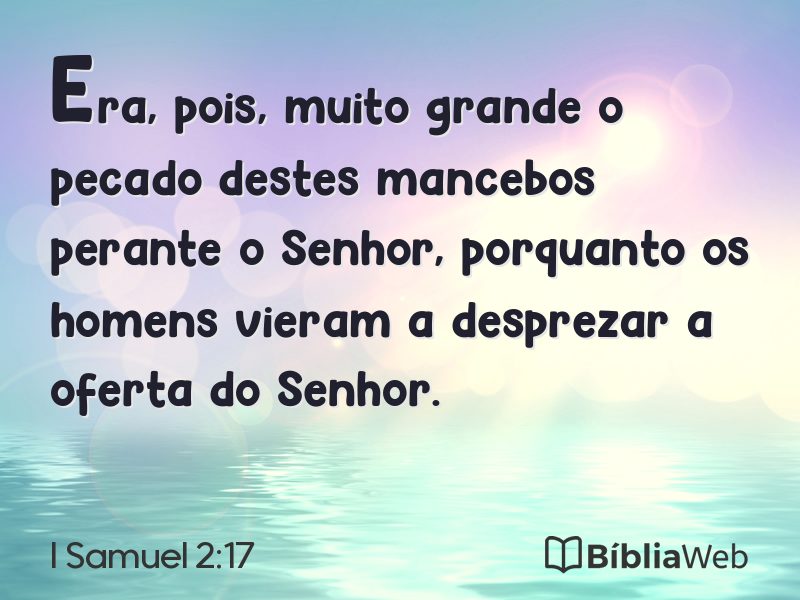 I Samuel 2:17 em imagem para compartilhar