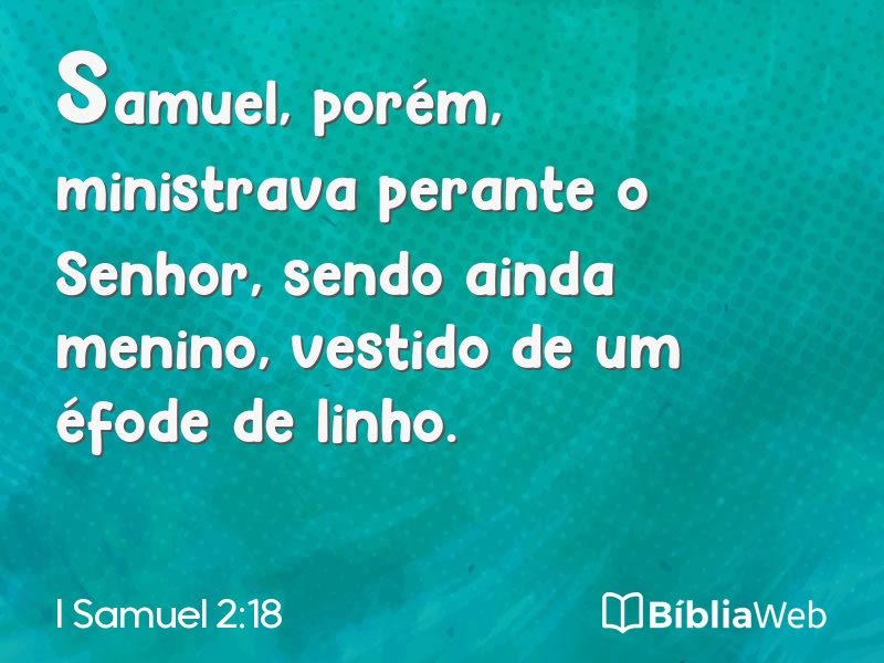 I Samuel 2:18 em imagem para compartilhar