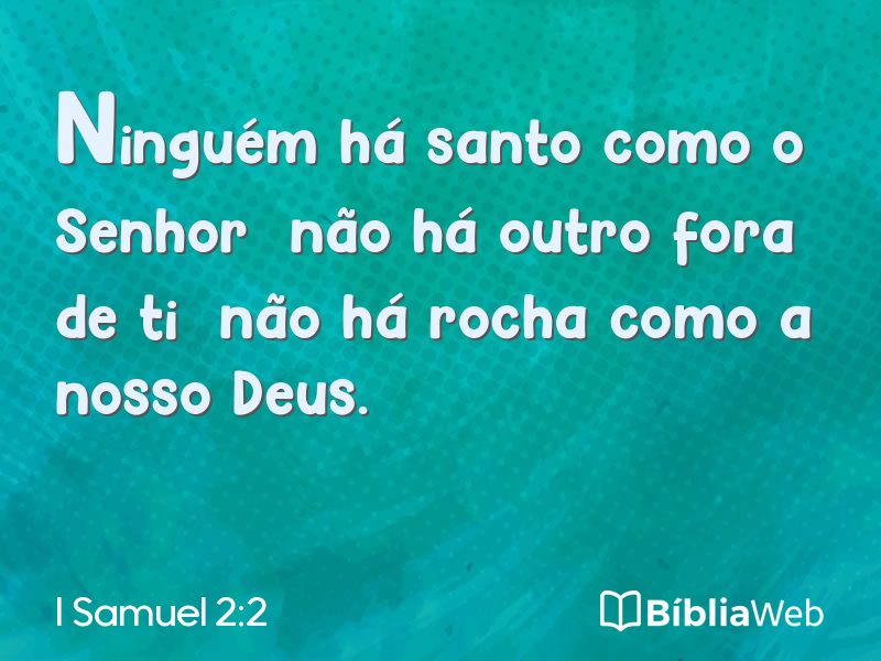I Samuel 2:2 em imagem para compartilhar