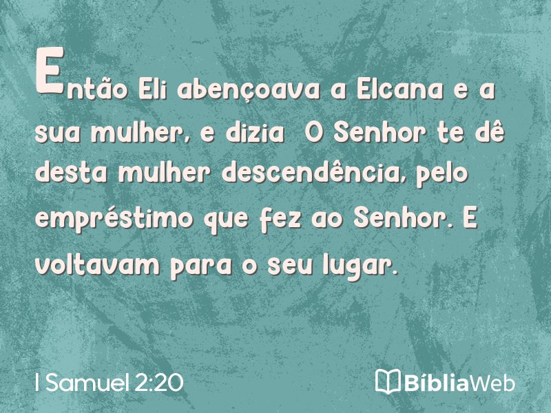 I Samuel 2:20 em imagem para compartilhar