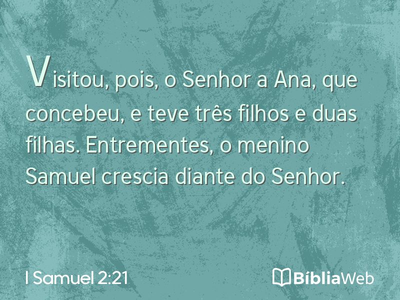 I Samuel 2:21 em imagem para compartilhar