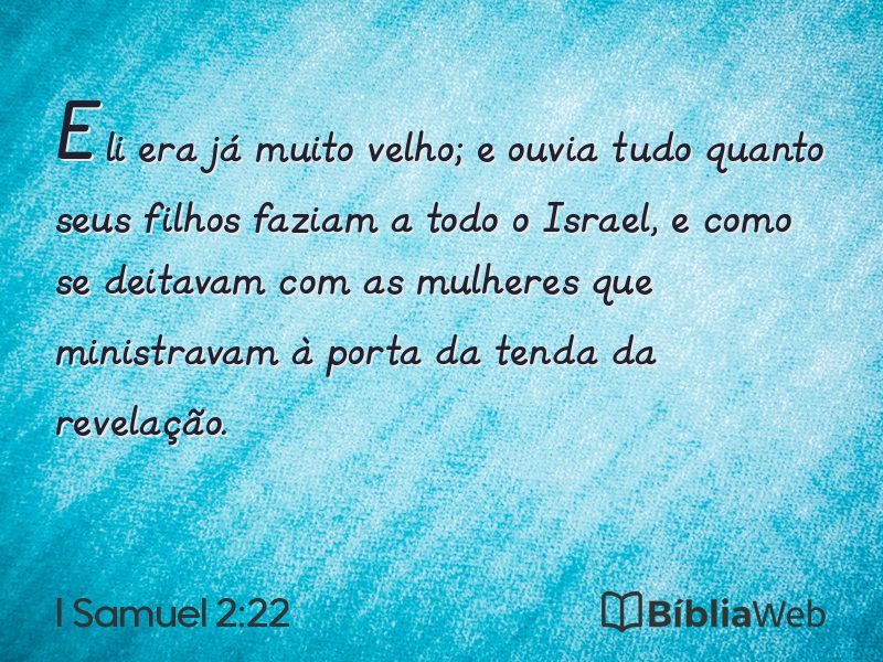 I Samuel 2:22 em imagem para compartilhar