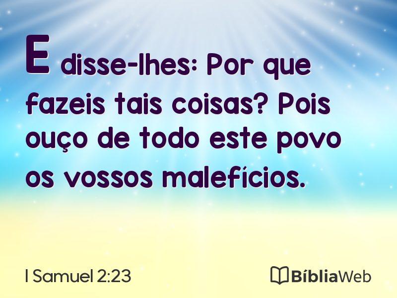 I Samuel 2:23 em imagem para compartilhar