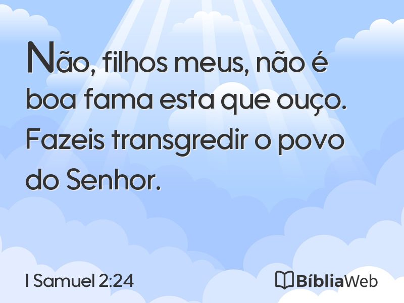 I Samuel 2:24 em imagem para compartilhar