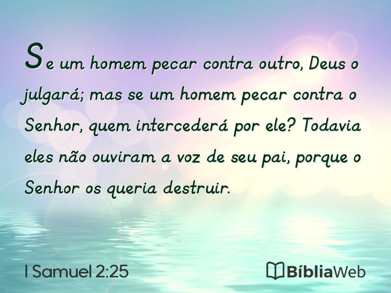 I Samuel 2:25 em imagem para compartilhar