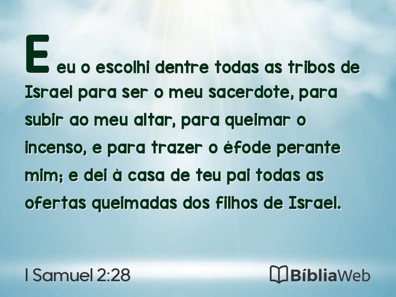 I Samuel 2:28 em imagem para compartilhar