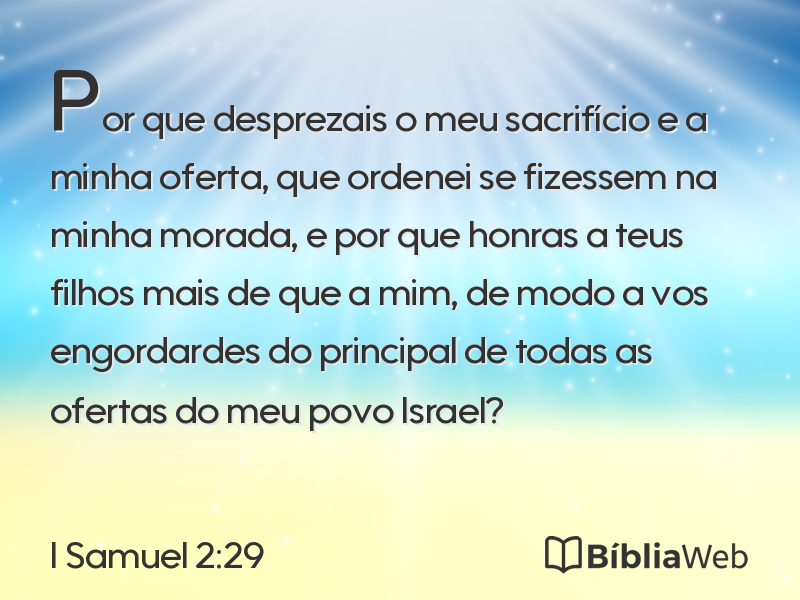 I Samuel 2:29 em imagem para compartilhar