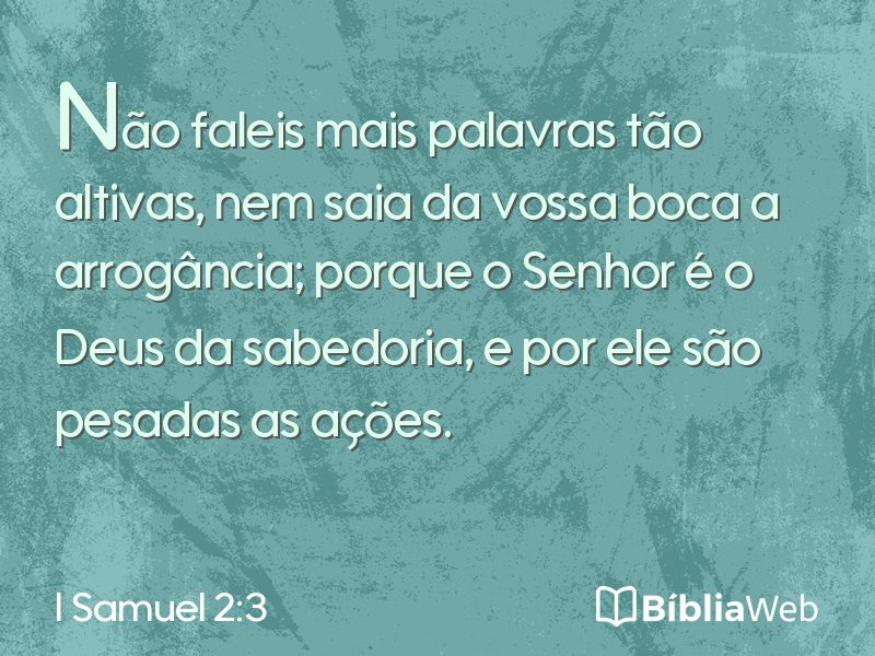 I Samuel 2:3 em imagem para compartilhar