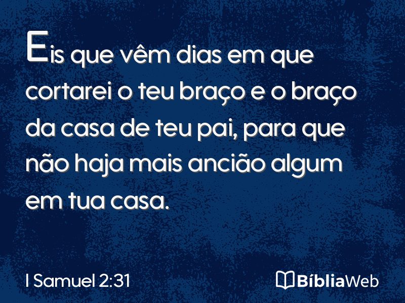 I Samuel 2:31 em imagem para compartilhar