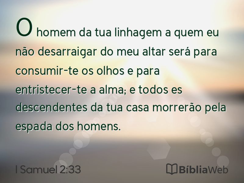 I Samuel 2:33 em imagem para compartilhar
