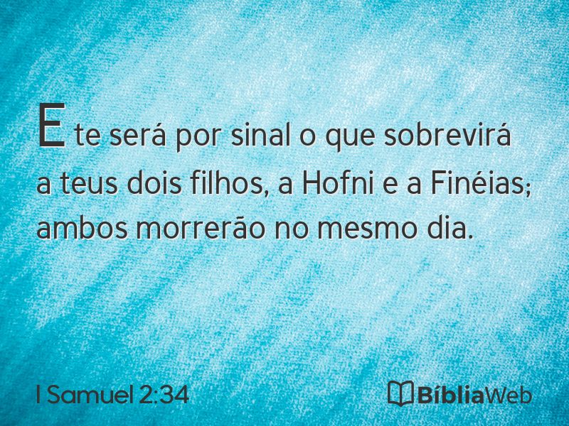 I Samuel 2:34 em imagem para compartilhar