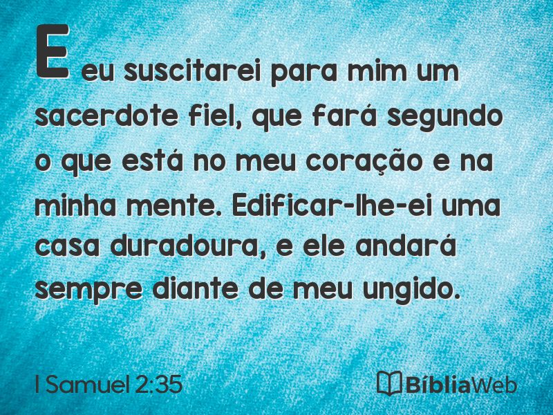 I Samuel 2:35 em imagem para compartilhar