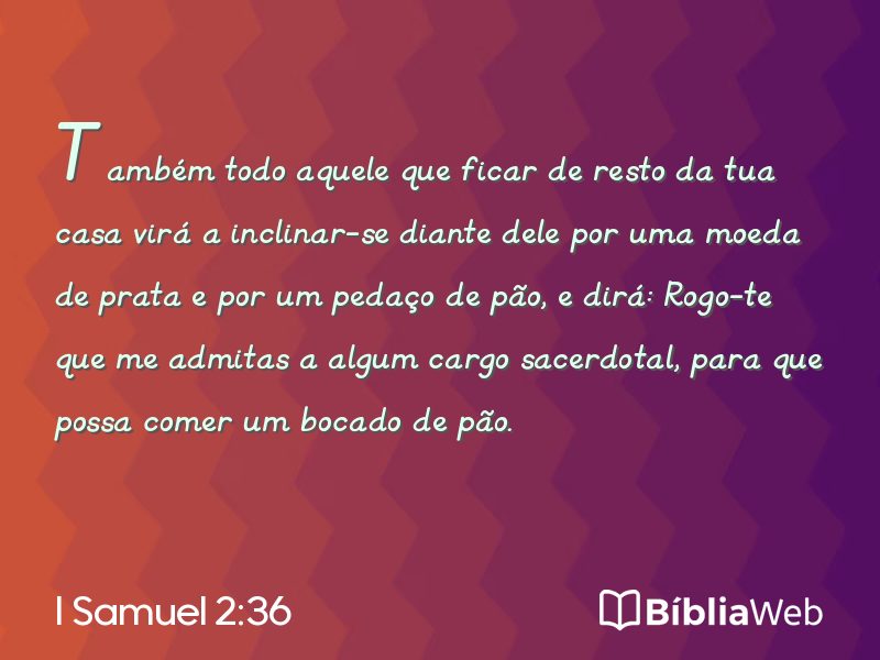 I Samuel 2:36 em imagem para compartilhar
