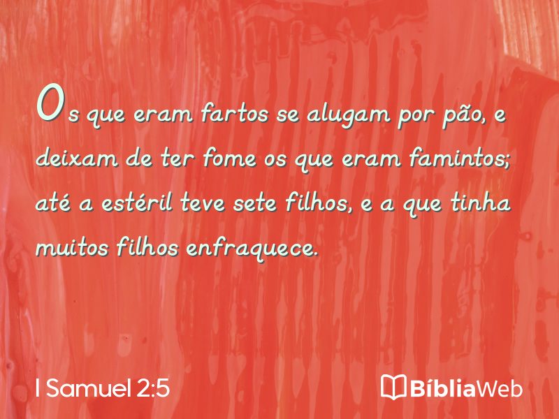I Samuel 2:5 em imagem para compartilhar