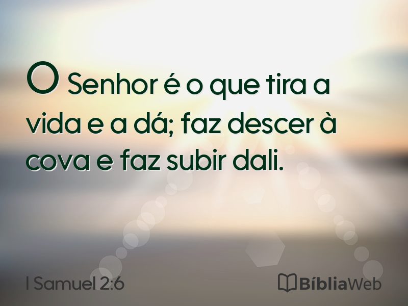 I Samuel 2:6 em imagem para compartilhar