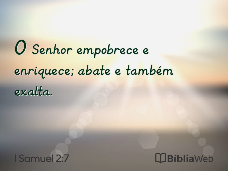 I Samuel 2:7 em imagem para compartilhar