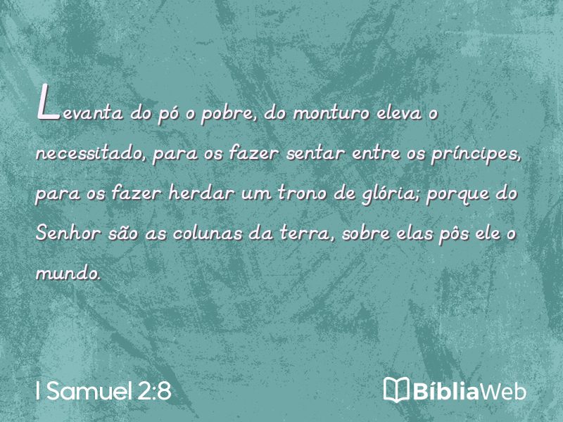 I Samuel 2:8 em imagem para compartilhar