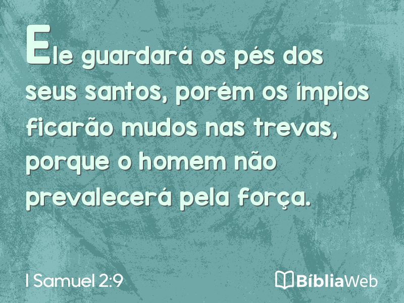 I Samuel 2:9 em imagem para compartilhar