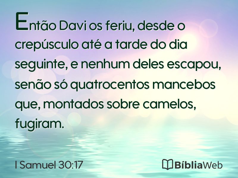 I Samuel 30:17 em imagem para compartilhar