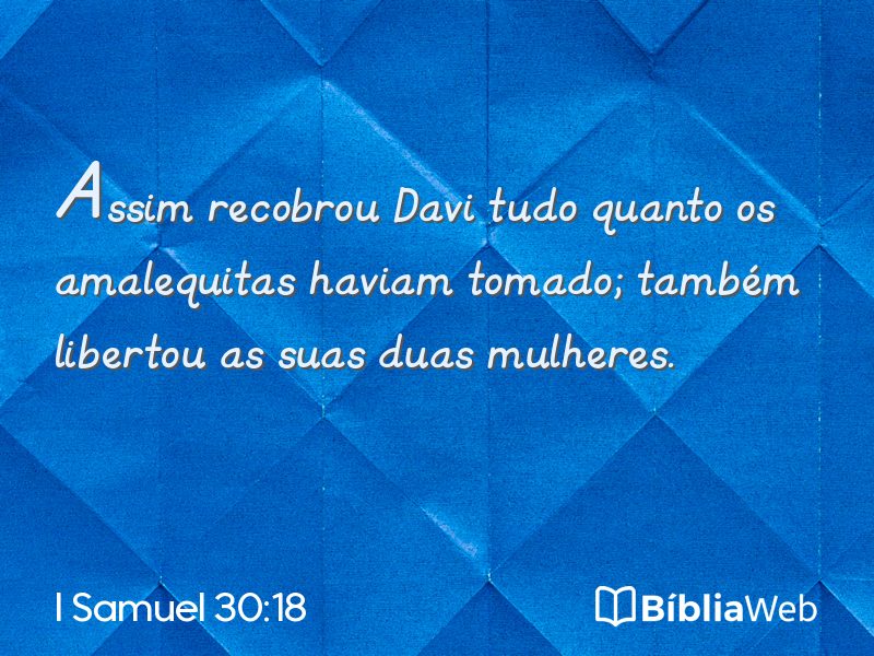 I Samuel 30:18 em imagem para compartilhar