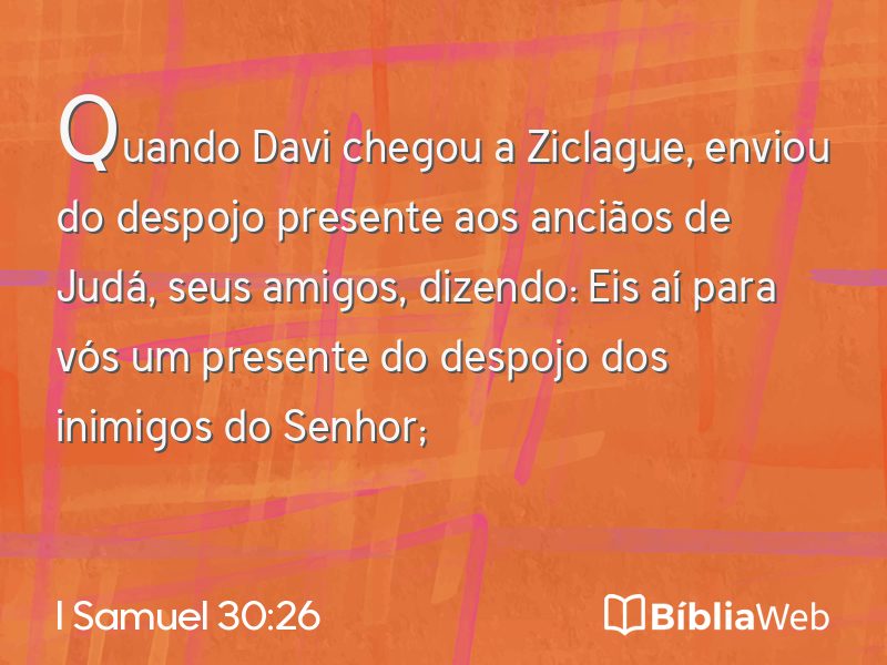 I Samuel 30:26 em imagem para compartilhar