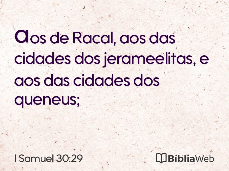 I Samuel 30:29 em imagem para compartilhar