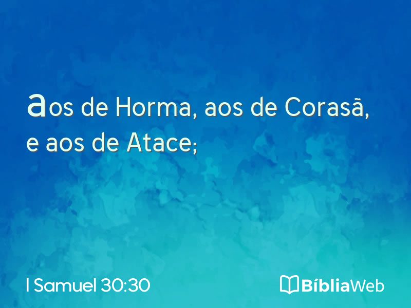 I Samuel 30:30 em imagem para compartilhar