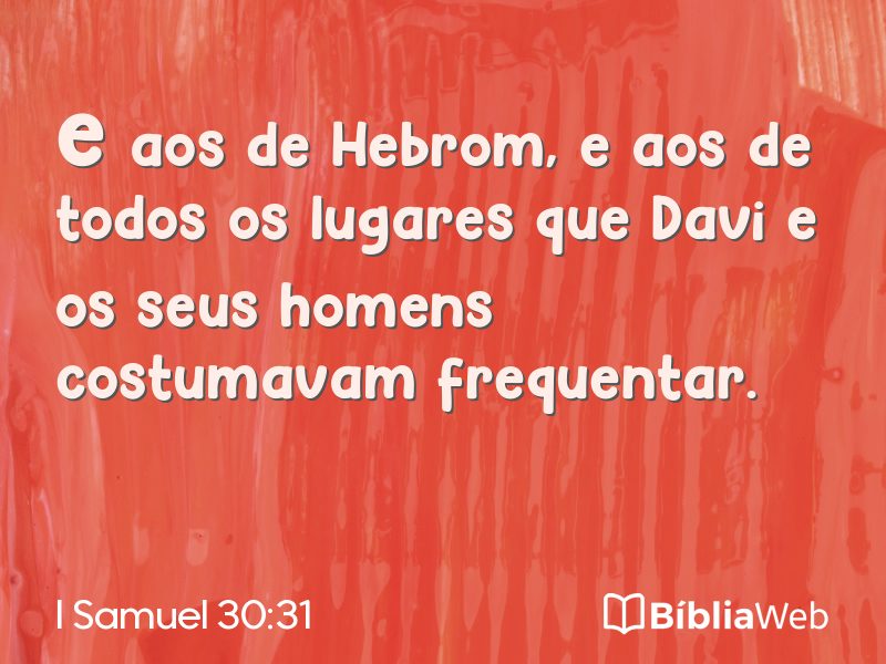 I Samuel 30:31 em imagem para compartilhar