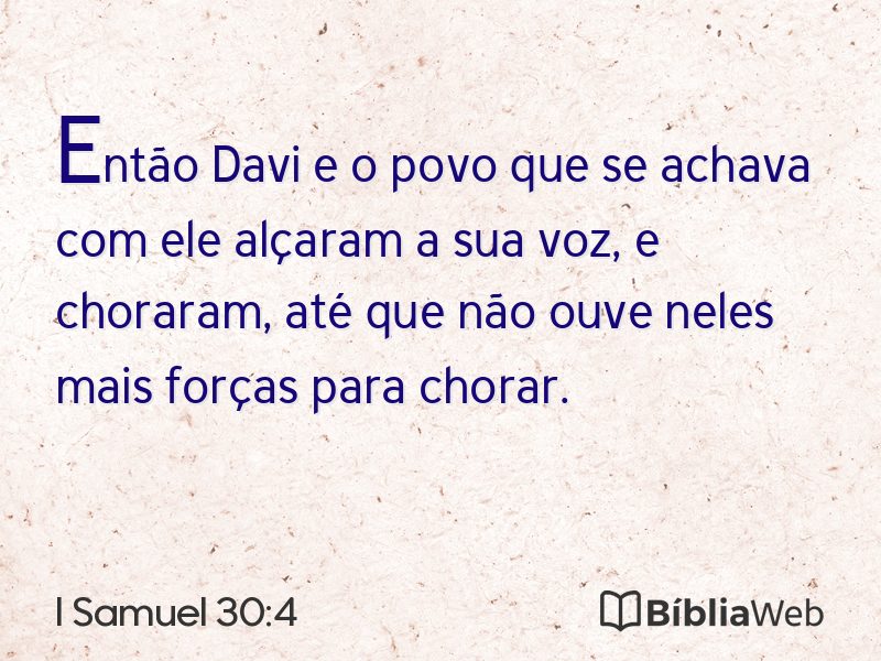 I Samuel 30:4 em imagem para compartilhar