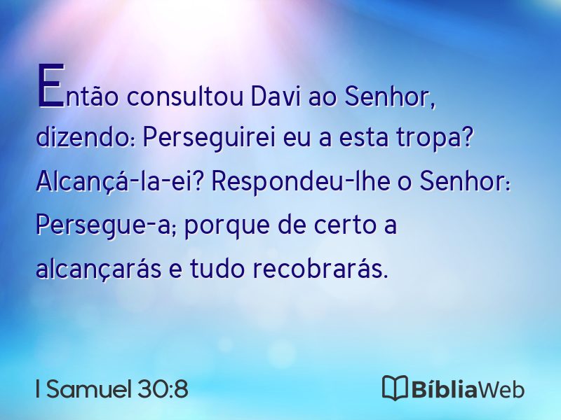 I Samuel 30:8 em imagem para compartilhar