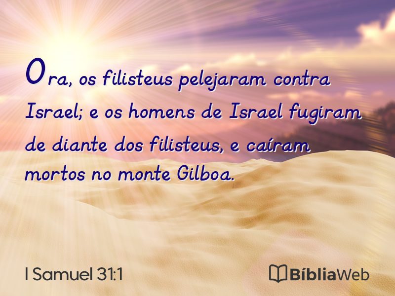 I Samuel 31:1 em imagem para compartilhar