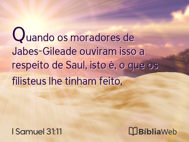 I Samuel 31:11 em imagem para compartilhar