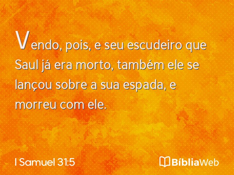 I Samuel 31:5 em imagem para compartilhar