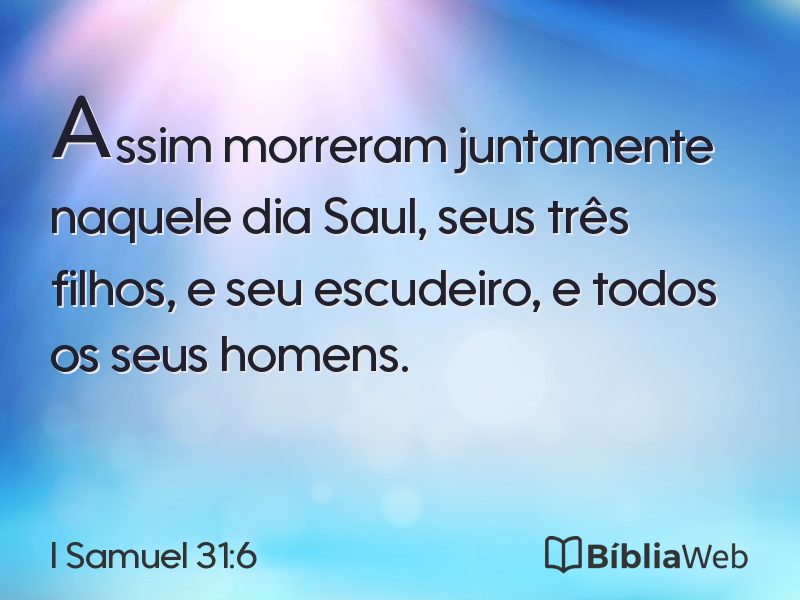 I Samuel 31:6 em imagem para compartilhar