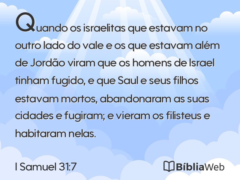 I Samuel 31:7 em imagem para compartilhar