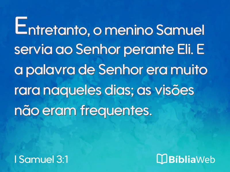 I Samuel 3:1 em imagem para compartilhar