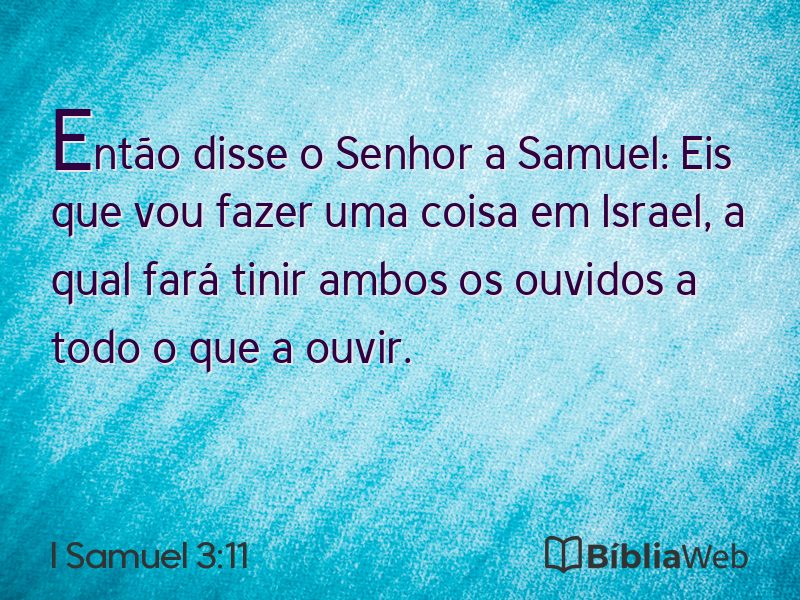I Samuel 3:11 em imagem para compartilhar