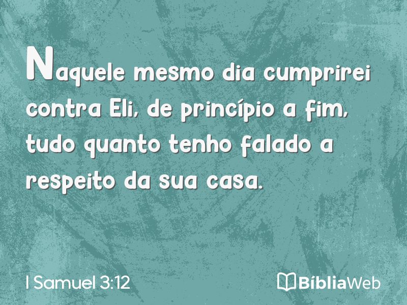I Samuel 3:12 em imagem para compartilhar