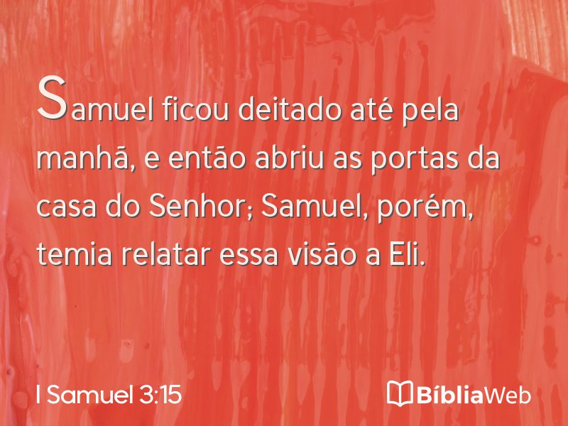 I Samuel 3:15 em imagem para compartilhar