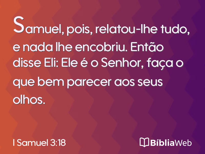I Samuel 3:18 em imagem para compartilhar