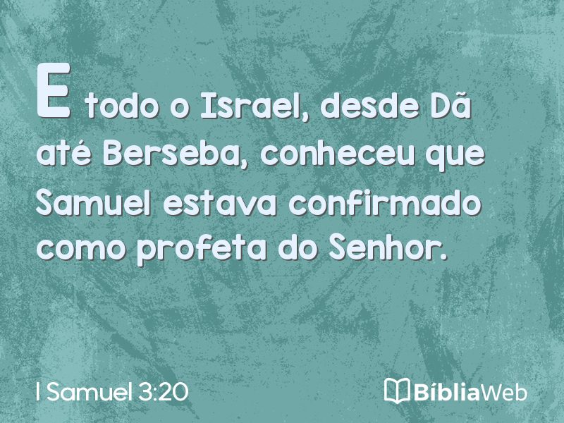 I Samuel 3:20 em imagem para compartilhar