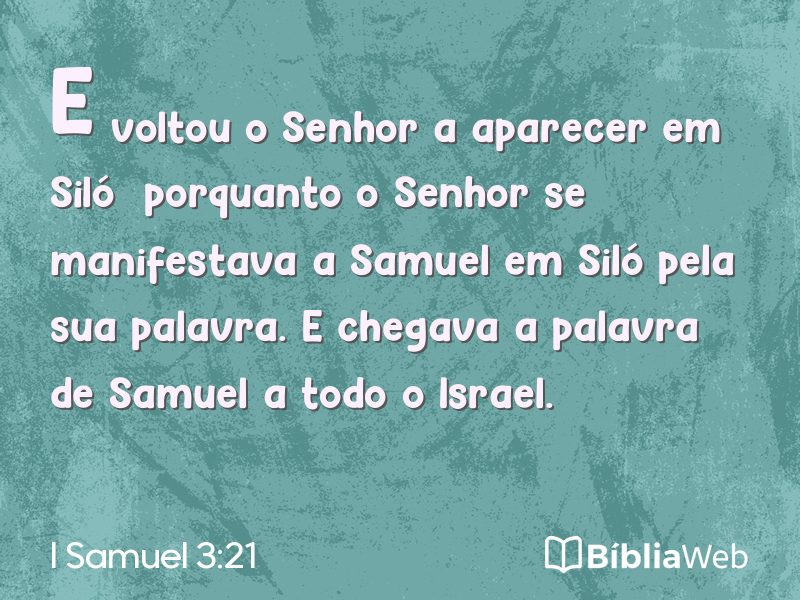 I Samuel 3:21 em imagem para compartilhar
