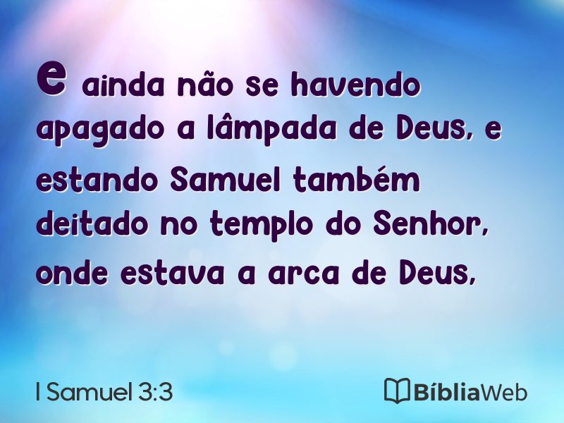 I Samuel 3:3 em imagem para compartilhar