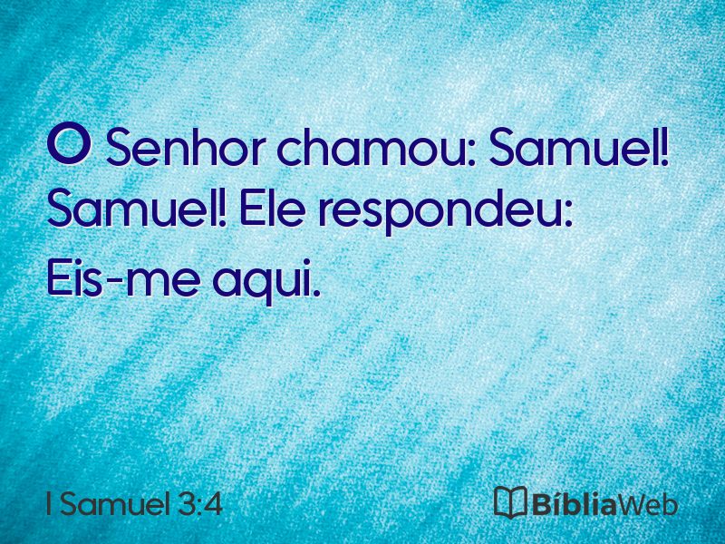 I Samuel 3:4 em imagem para compartilhar