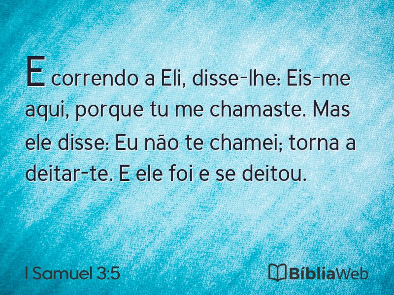 I Samuel 3:5 em imagem para compartilhar