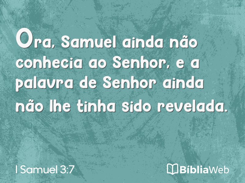 I Samuel 3:7 em imagem para compartilhar