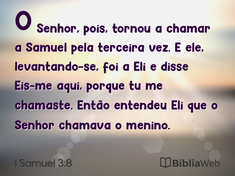 I Samuel 3:8 em imagem para compartilhar