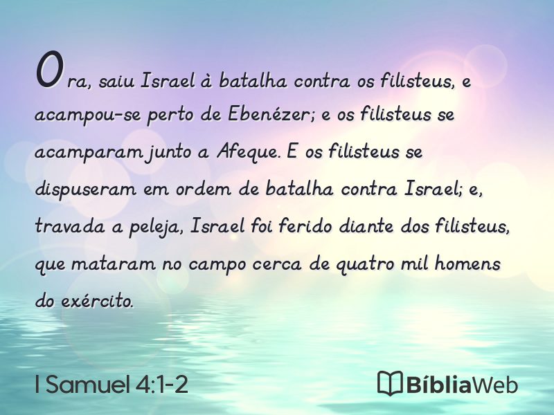 I Samuel 4:1-2 em imagem para compartilhar