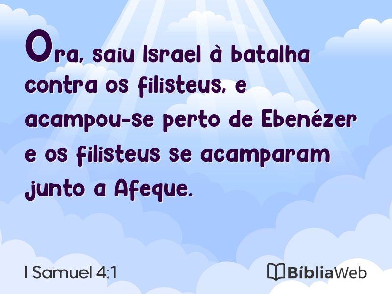 I Samuel 4:1 em imagem para compartilhar