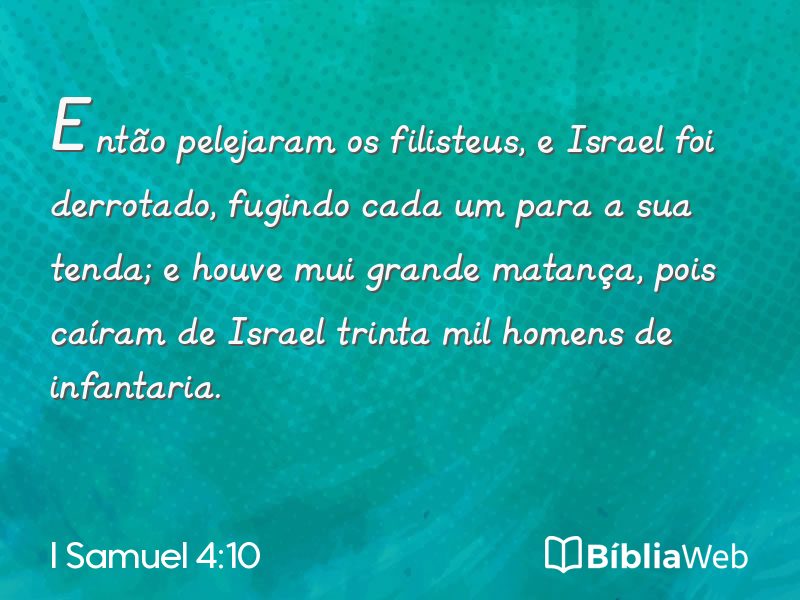 I Samuel 4:10 em imagem para compartilhar